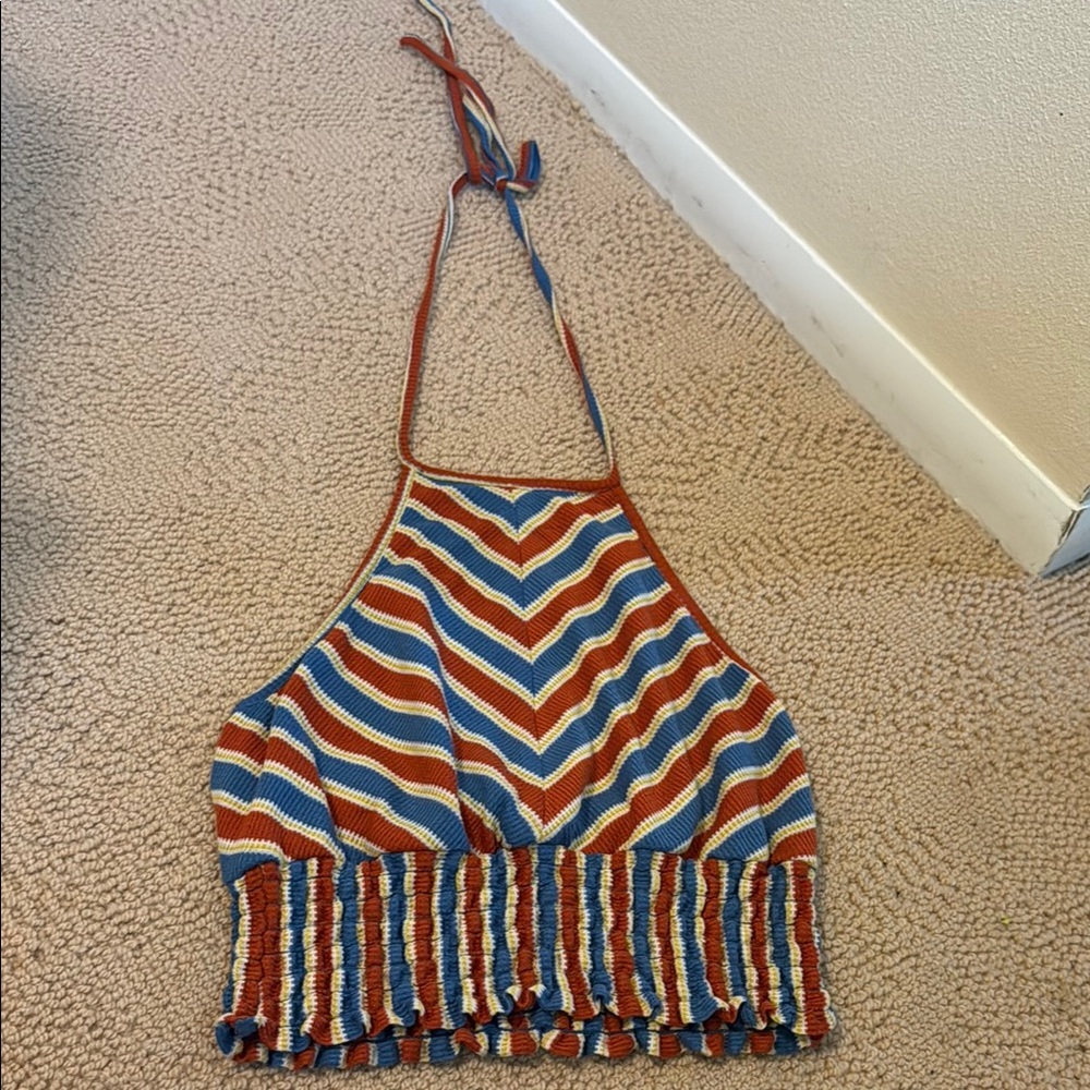 Colorful Chevron Halter Top Forever 21 - 70s color pattern
